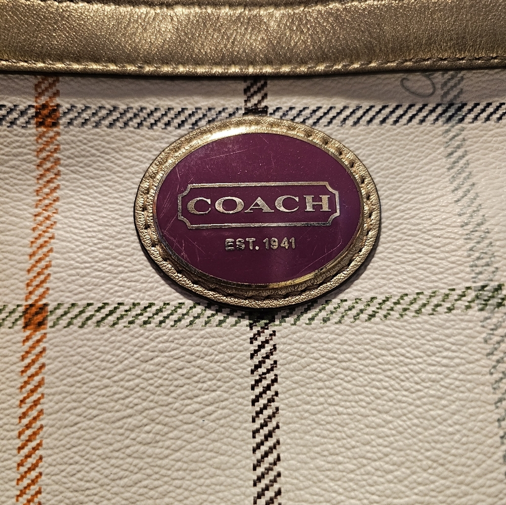Coach Peyton Tattersall File Crossbody Project Bag - Picture 2 of 13
